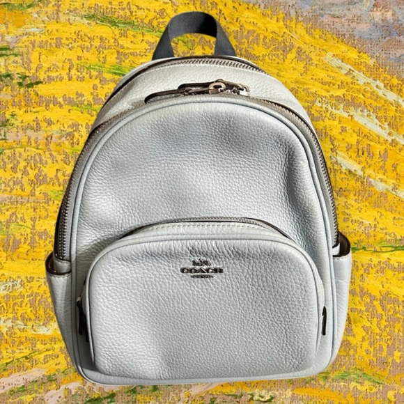 Coach Pebbled Leather Mini Court Backpack - Picture 1 of 13